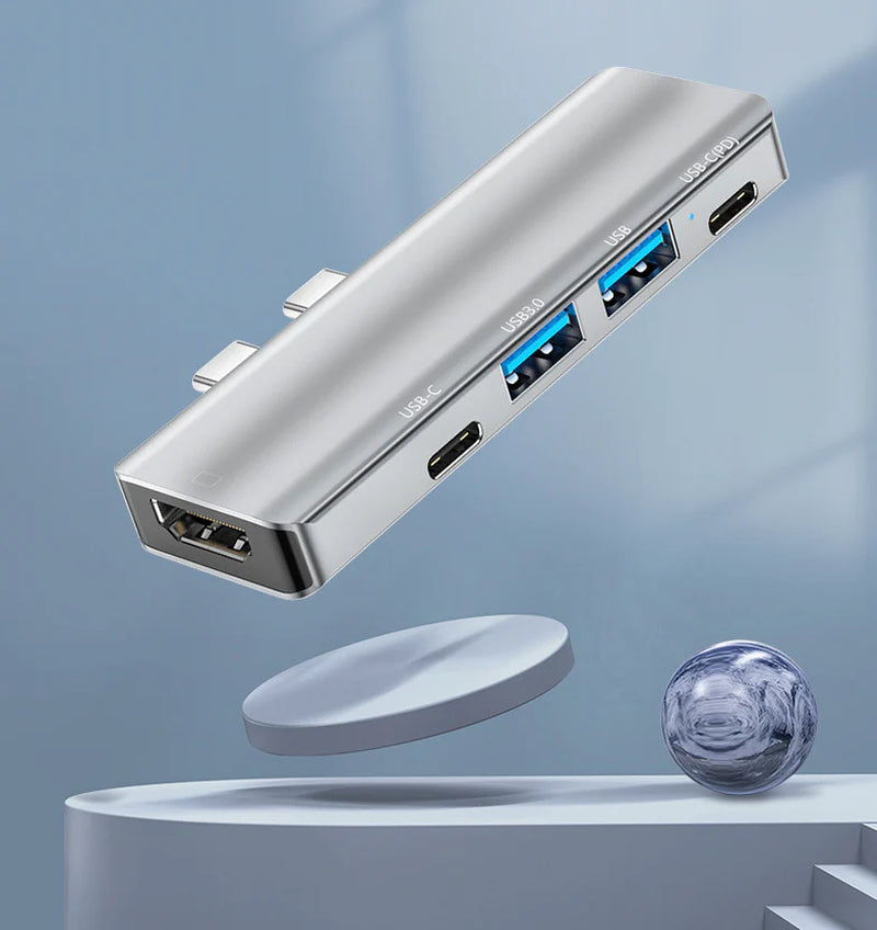 7-in-1 USB-C Hub for MacBook Pro/Air – 4K HDMI, USB 3.0, PD 100W, SD/TF Card Reader | Fast Data & Charging Dock