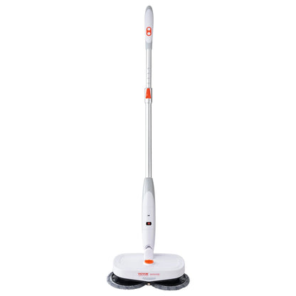 VEVOR Cordless Electric Mop with Integrated Water Tank, 40-Minute Battery Life, LED Headlight, Dual Mop Heads, and 8 Microfiber Pads for Efficient Hardwood and Tile Floor Cleaning