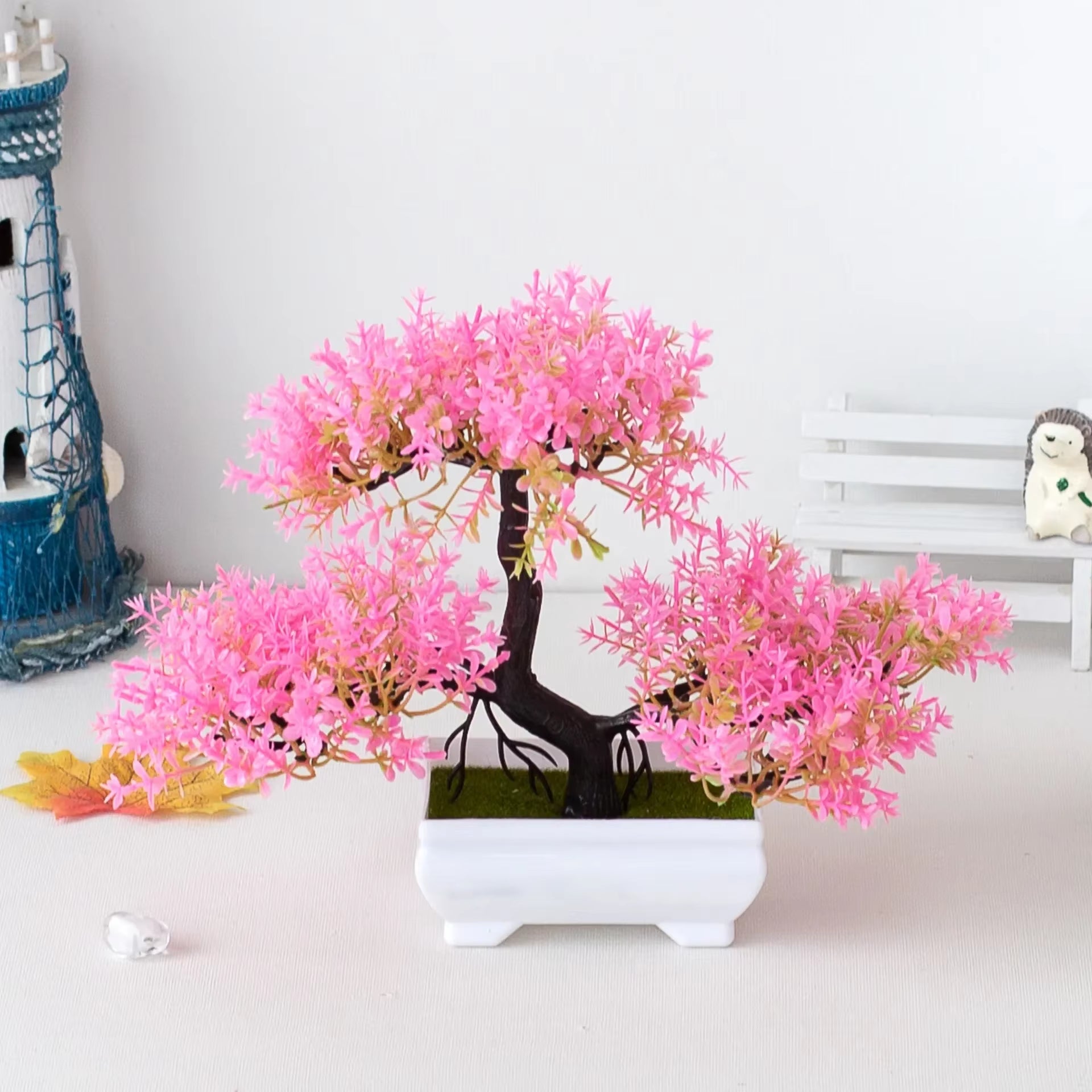 Artificial Bonsai Tree – Realistic Mini Potted Plant Decor for Home, Office & Garden | 6 Colors Available