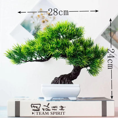 Artificial Bonsai Tree – Realistic Mini Potted Plant Decor for Home, Office & Garden | 6 Colors Available